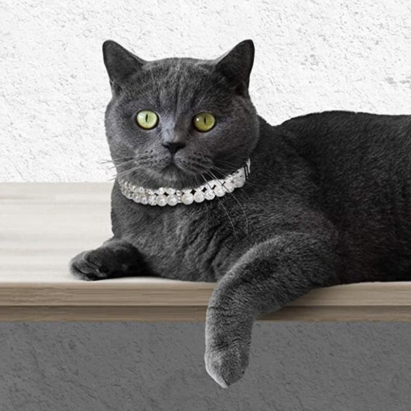Party Decoration Accessories Pet Pearl Necklace for Cat and Dog