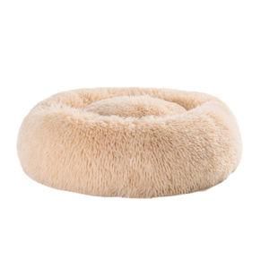 Soft Plush Warm Round Plush Fluffy Donut Pet Beds Cushion Dog Sofa Cat Bed