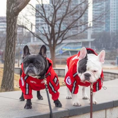 on Sale Pet Clothes Cat Dog Red Raincoat American Flag Pet Waterproof Windproof Jacket From China Supplies