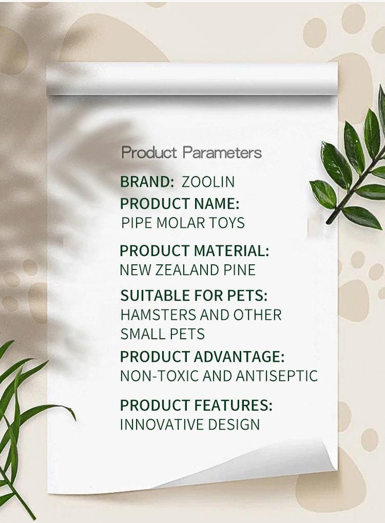 Yee Eco-Friendly Pine Pipe Pet Hamster Toys Pet House Accessories