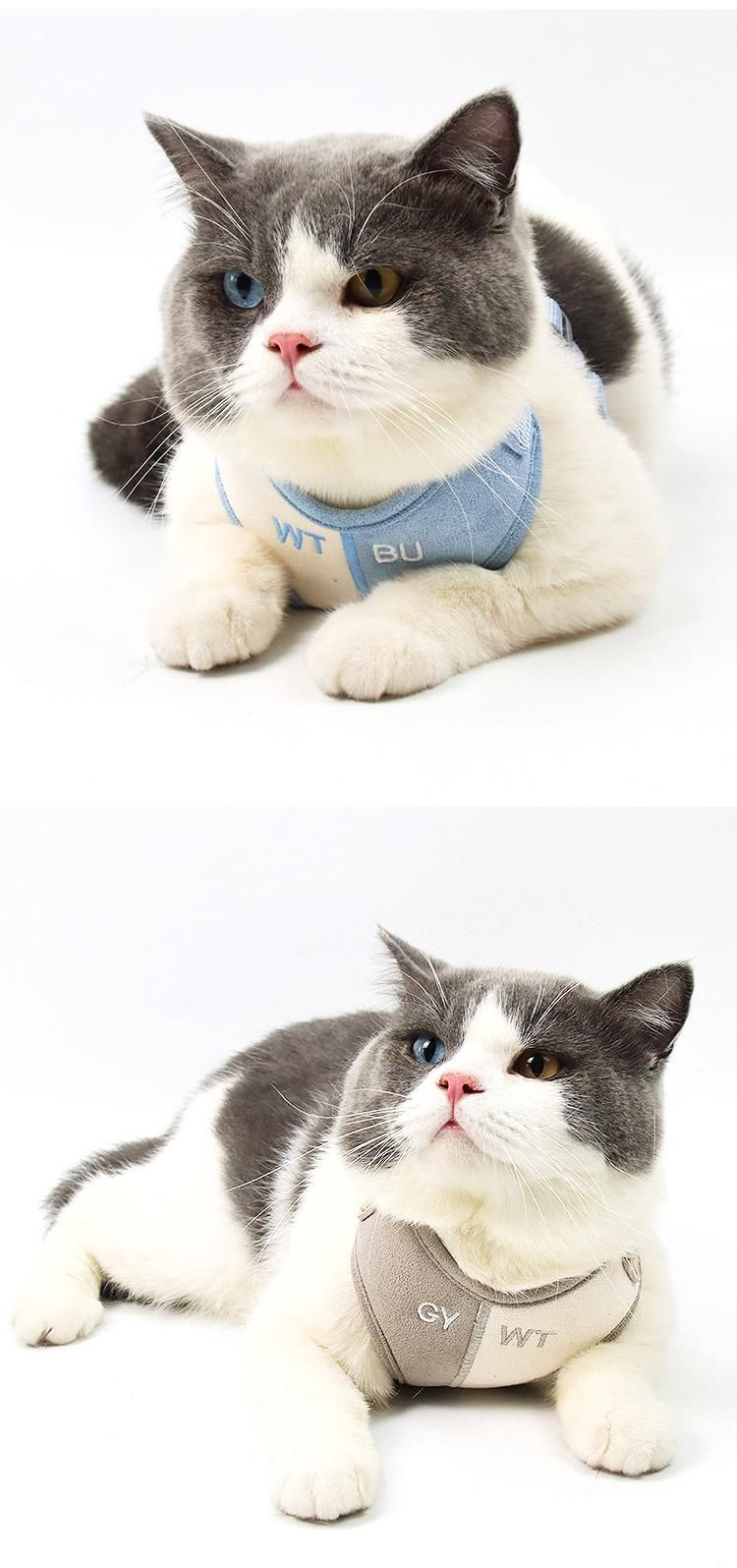 Dog Products, Faux Suede Dogs Chest Straps Color Matching Breathable Cat Straps Reflective Dog Rope