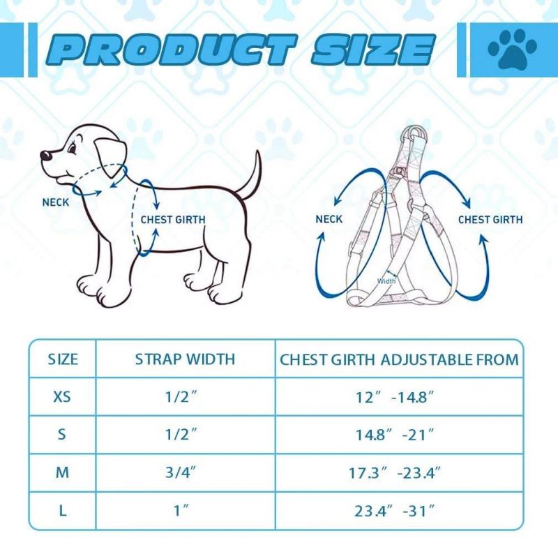 High Quality Nylon Fabric Step in Dog Harness Pet Products