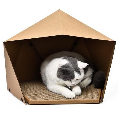 Multi-Functional Funny Cat Scratching Board Cat Bed House