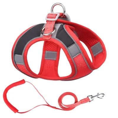 Dazziling Color Reflective Pet Harness with Pet Leash