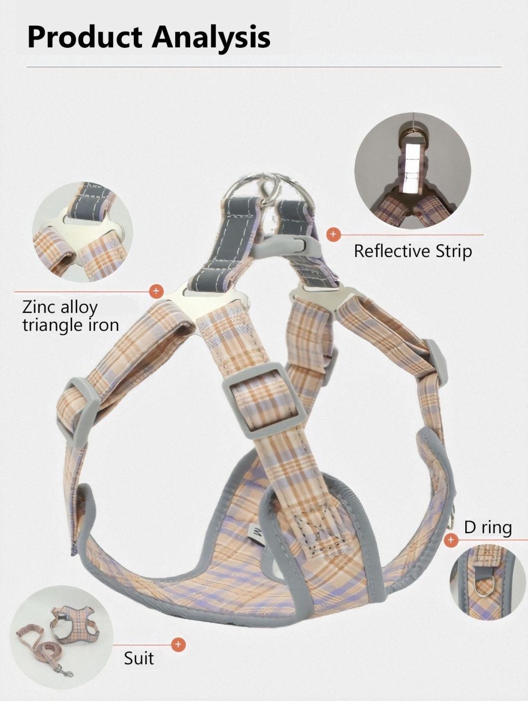 Breathable Pattern Reflective Small Medium Soft Puppy Pets Accessories Dog Harness Set