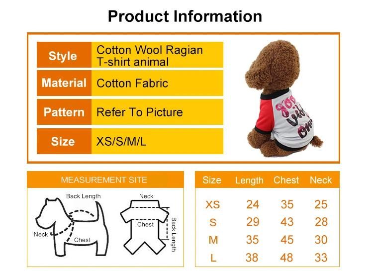 Cheap Printed Dog Clothes Luxury Shirt Vest Clothing Spring Summer Purified Cotton Pet Cloth for Dogs T-Shirts