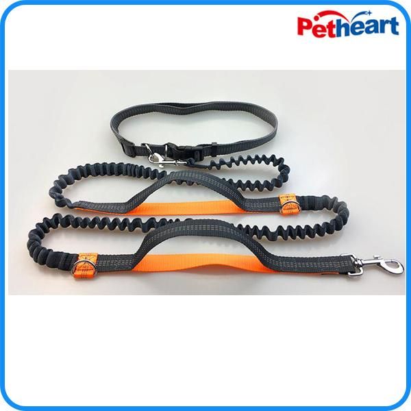 Running Reflective Pull Dog Leash Double Elastic Dog Leash