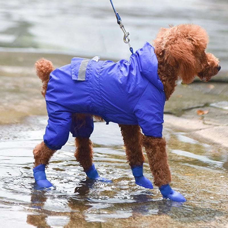 OEM Customizable Waterproof Pet Rubber Booties Dog Rain Shoes for Dog Paw Protection