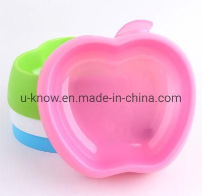 Pet Bowls Pet Feeding Bowl Apple Shaped Plastic Single Bowl
