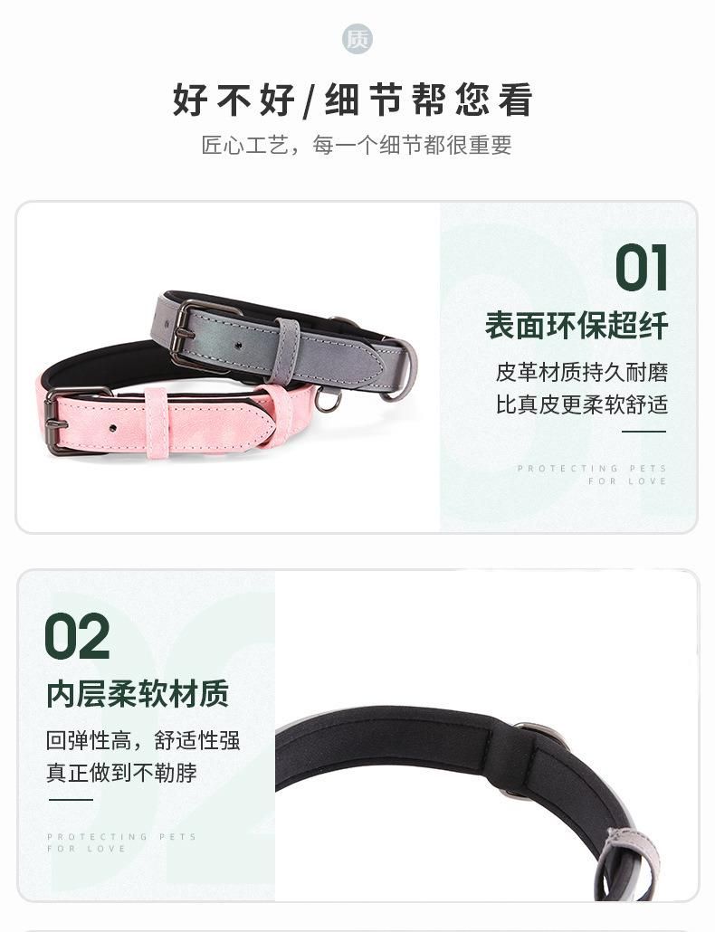 Light Reflective Fashion Collar and Leash for Pet Dog