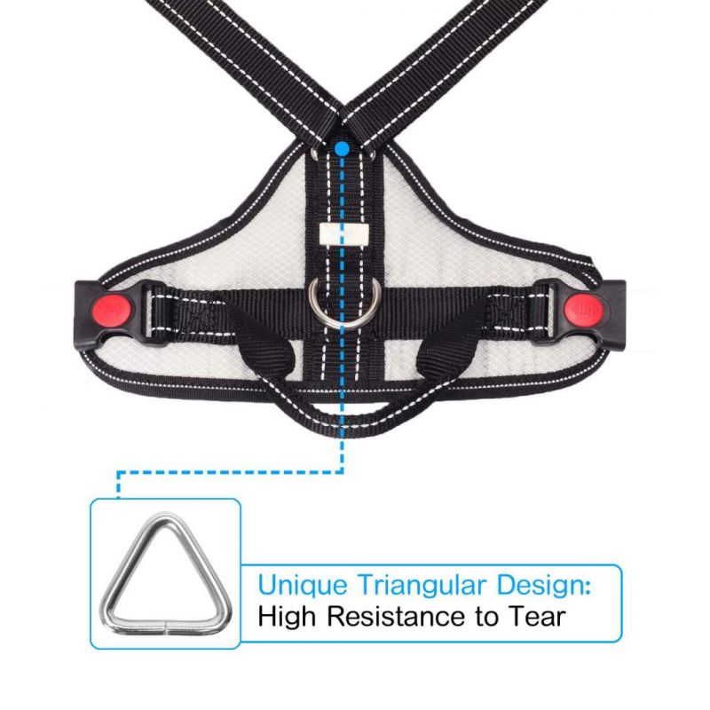 No-Pull Anti-Tear Adjustable Pet Harness Reflective Soft Dog Harness for Medium Large Dogs