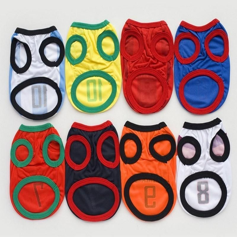 Sports Dog Vest Cat Shirt Pet Products Dog T-Shirt Football Pet Clothes