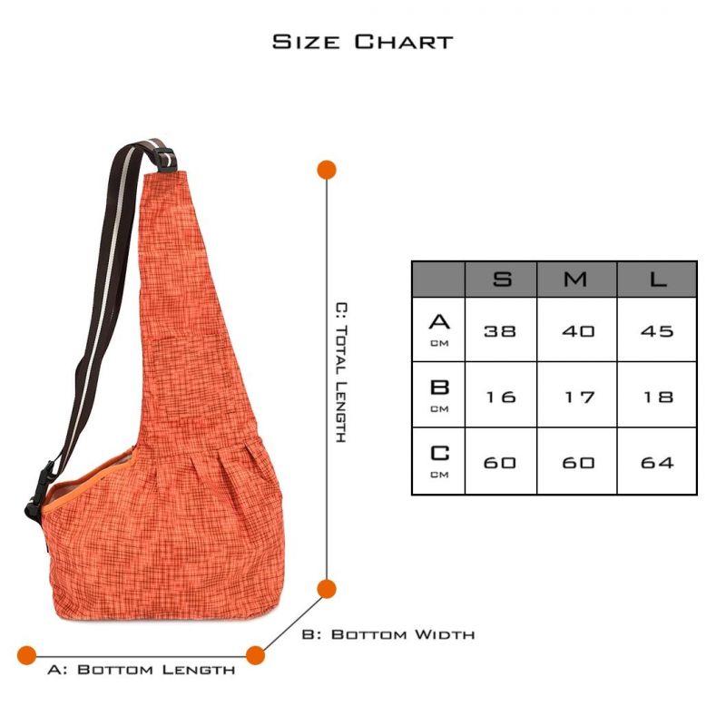 Yarn Dyed Hands Free Reversible Sling Adjustable Pet Shoulder Bag Cat Pet Accessories