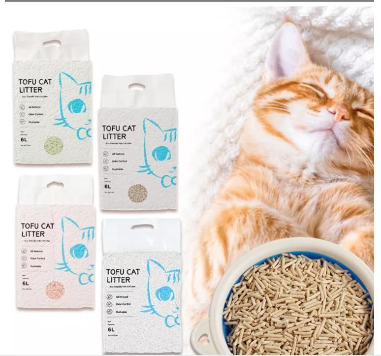 Wholesale Tofu Cat Litter 6L Deodorant and Dust-Free Pet Cat Daily Necessities Cat Litter