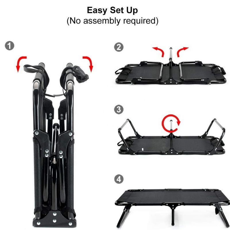 Elevated Portable Cooling Foldable Folding Raised Pet Dogs Cats Cot with Steel Frame Play and Rest Bed