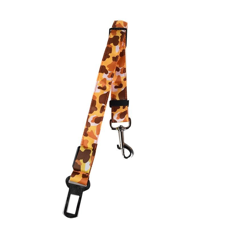 New Pet Camouflage Car Safety Rope LED Rechargeable Light-Emitting Dog Seat Belt