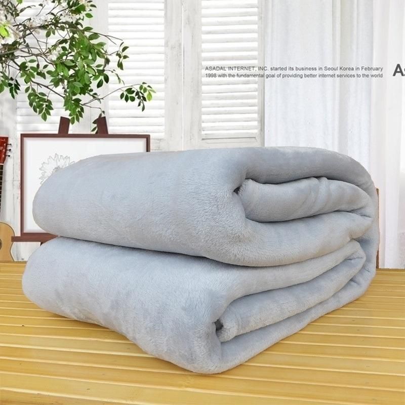 Solid Color Flannel Blanket Autumn Home Office Available Pet Blanket