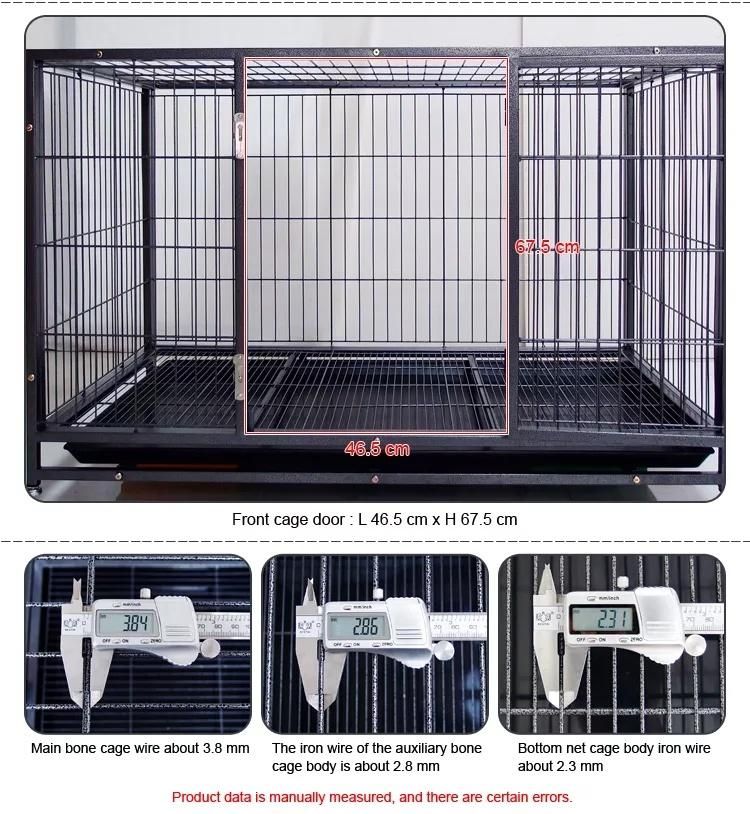Hot Sale in America Black Color Iron Dog Metal Cage Pet House Animal Kennel