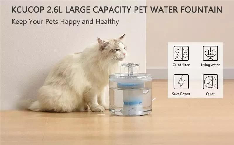 Newest Automatic Circulation Unplugged Dog Waterer Dispenser with Bend Pipe