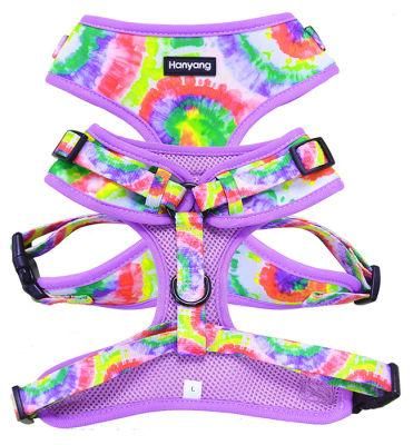 Customized Pattern Plaid Lightweight and Colorful Durable Mesh Neck Adjustable Dog Harness