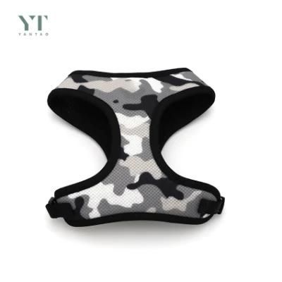 Custom Soft Camouflage Sublimation Reversible Light Breathable Pet Dog Harness and Leash Set