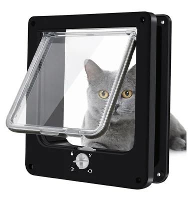 in Stock OEM ODM Hot New Product Pet Accessories 4-Way Locking Cat Flap Door Large with Magnets