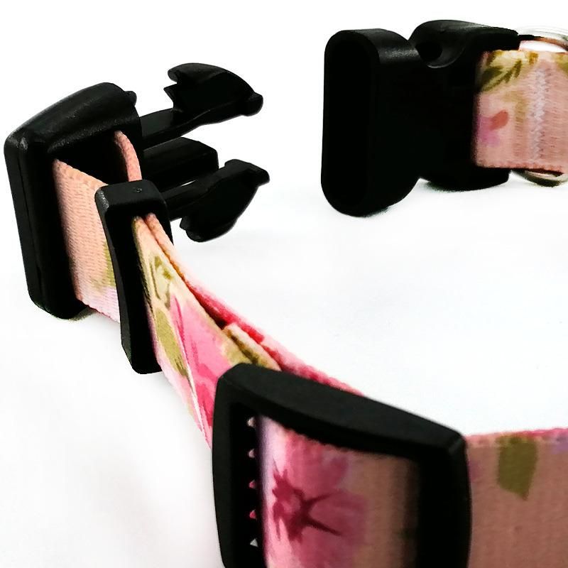 Factory Wholesale Light Pink Printing Pet Collar Printing Dog Collar