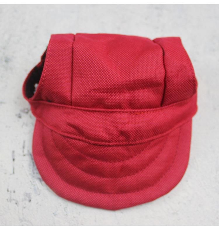 Dog Clothing Accessorized with a Baseball Duck Tongue Sunshade Hat