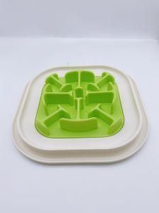 Plastic Chew Proof Resistant Feeder Durable Slow Eat Feed Pet Dog Bowl