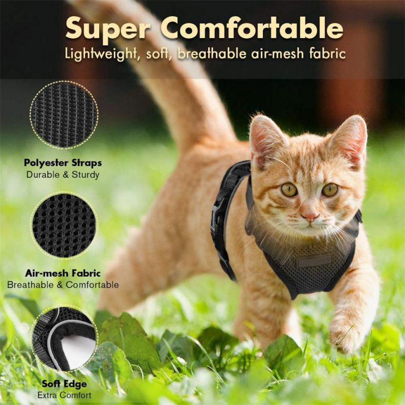 Escape Proof Small Cat and Dog Harness Soft Mesh Harness