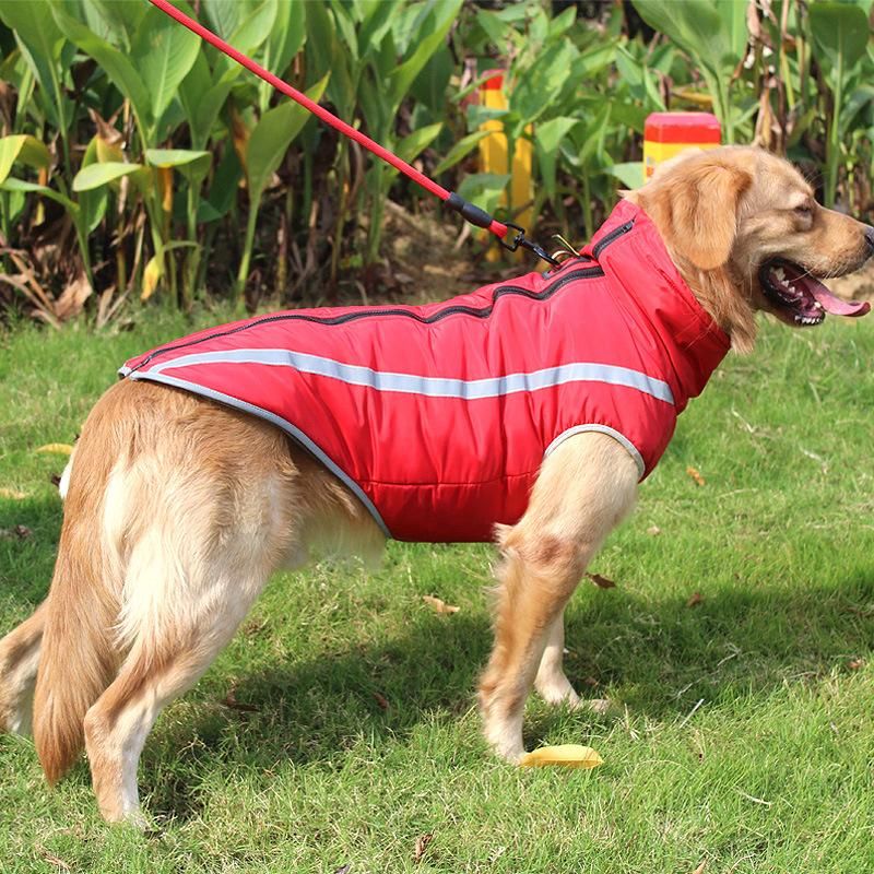 Waterproof Pet Dog Coat Winter Warm Dog Jacket Vest Reflective Sports Clothes with Harness Hole