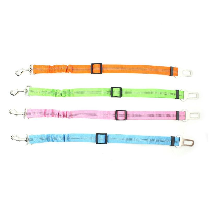 Pb-001 Pet Accessories Adjustable Car Dog Seat Belt with Nylon Bungee Elastic Buffer