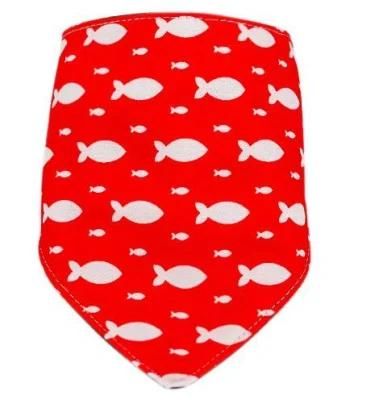 Customized Washable Adjustable Buckle Dog Accessories Pet Triangle Saliva Towel