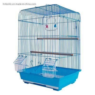 Small Square Iron Outdoor Indoor Parrot Breeding Bird Cage Pet Carrier with Handle