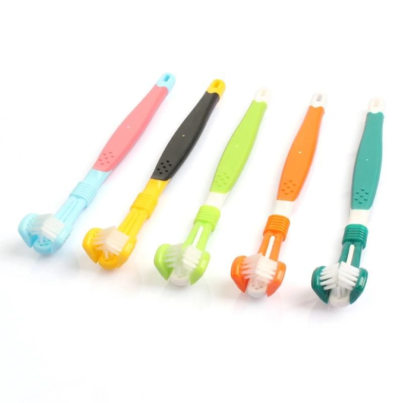 Distinctive 3D Pet Toothbrushes Super Soft Double Sided Pet Toothbrush for Puppy Small Dog and Cat