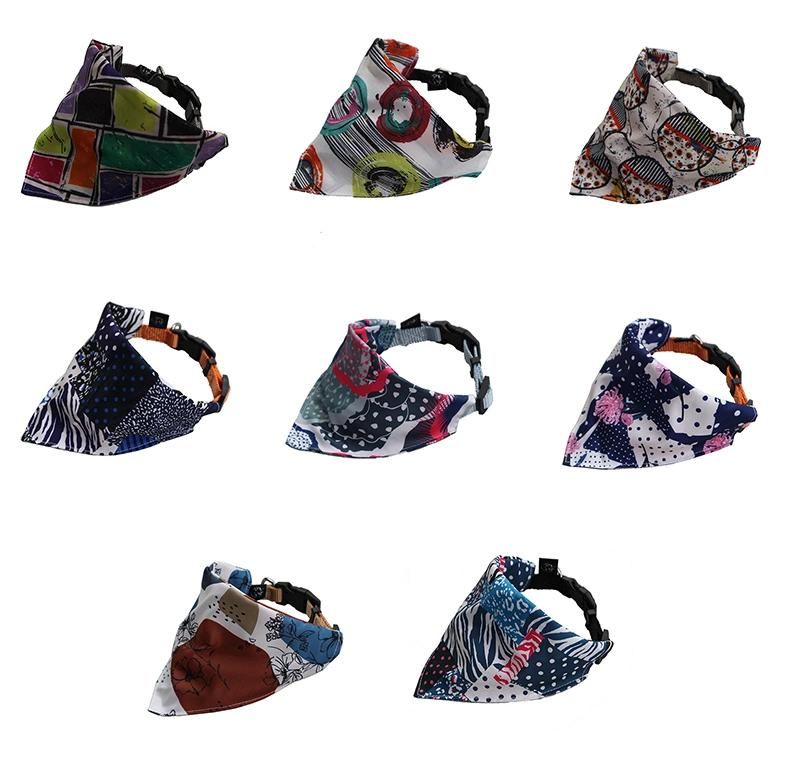 Free Design Custom Printed Pet Polyester Pattern Triangle Scarf Dog Bandana