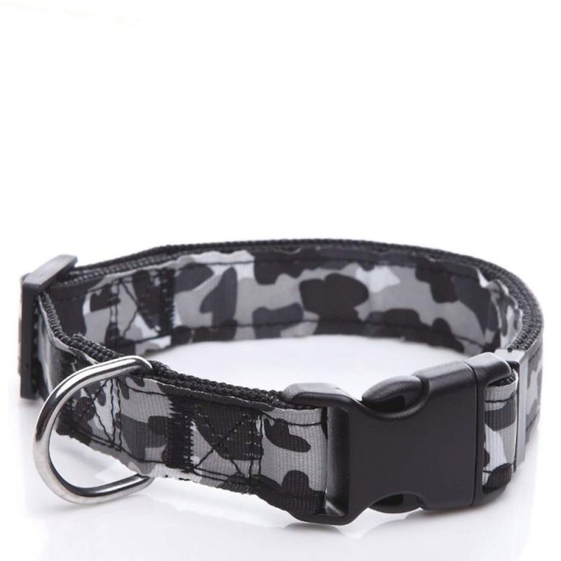 Nylon Camouflage Adjustable Dog Collar for Medium and Large Dog