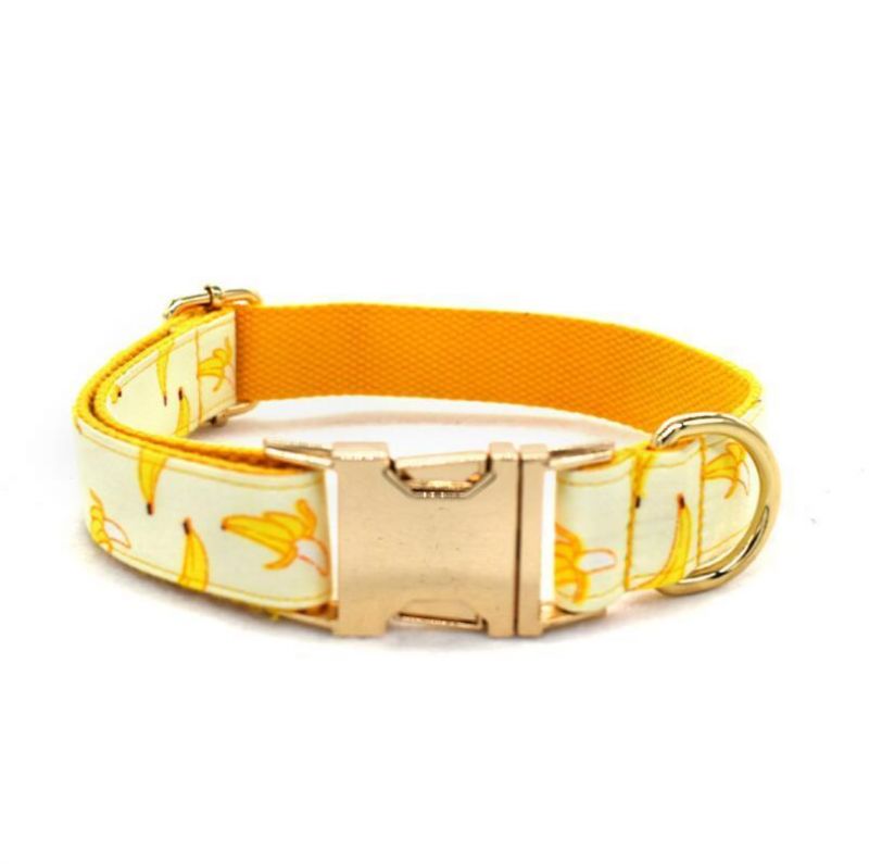 Strong Poly Cotton Fabric Unique Patterns Floral Dog Collars