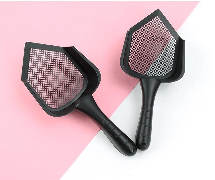 Black Color Plastic PRO-Environment Plastic Cat Shovel Sand Removing Tip Cat Litter Shovel with Fine Hole