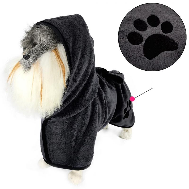 Mircofiber Absorbent Grooming Quick Drying Robe Bathrobe Pet Products