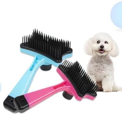 Pets Hair Removing Tool Plastic Push Brush