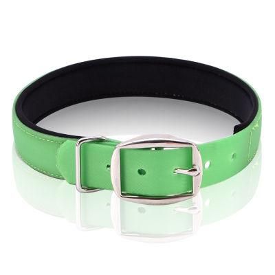 Pet Products Custom Logo Soft Padded PVC Dog Collar with Waterproof Material