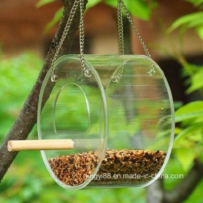 Factory Price Clear Acrylic Bird House Window Bird Feeder with Suction Cups