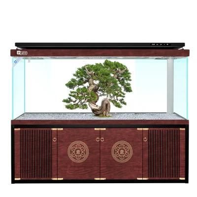 Yee Glass Arowana Ecological Landscape Aquarium Fish Tank with Base Cabinet