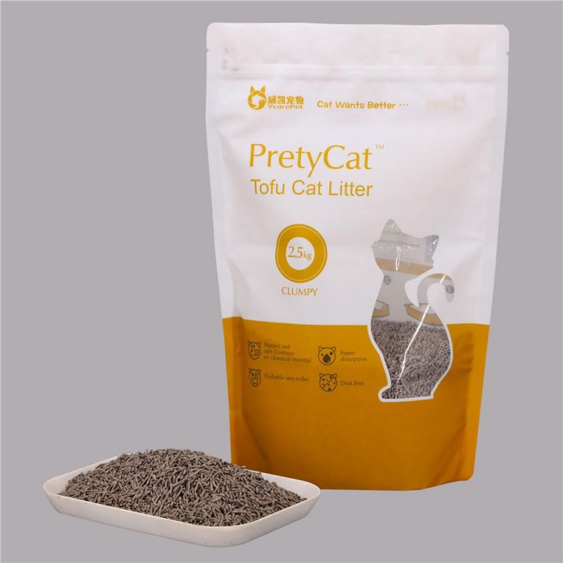 New Listing China Pet Products Easy-to-Clean Banded Green Tea Peach Activated Carbon Tofu Cat Litter