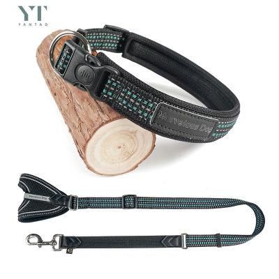 High Quality Reflective Nylon Training Walking Traction Rope Lead Glove Type Dog Leash and Dog Collar