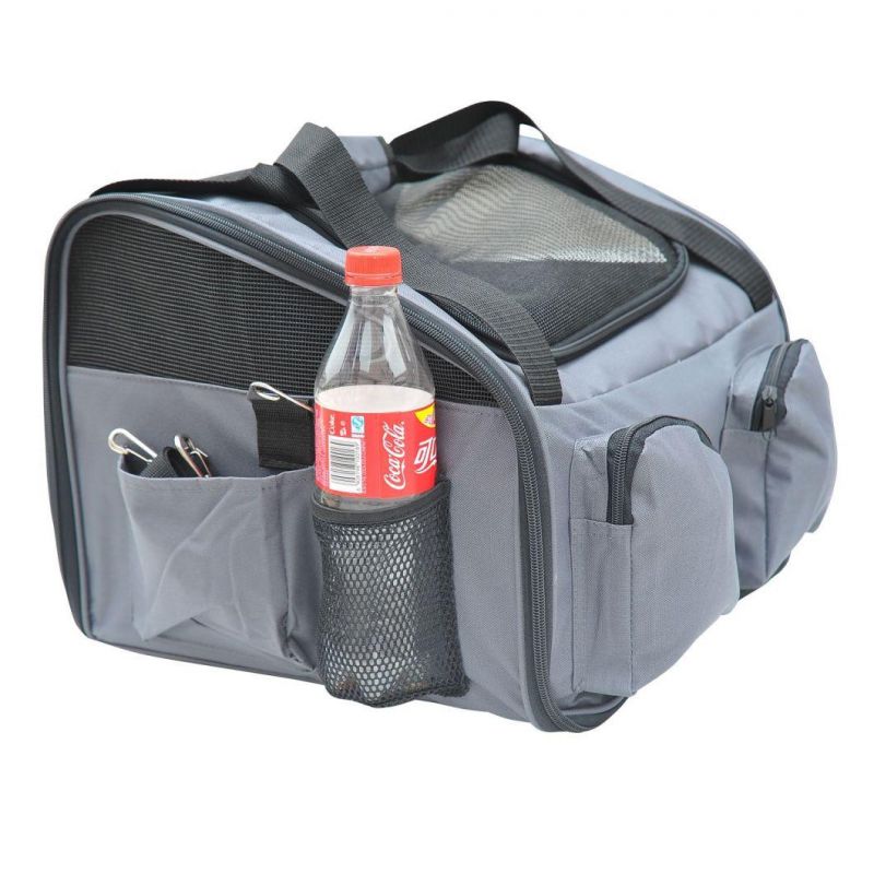 3 in 1 Pet Car Booster Seat Dog Carrier Travel Bag Gray Pet Bag