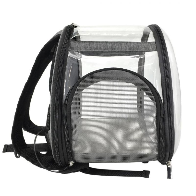 Transparent PVC Double Shoulder Folding Small Pets Cats Dogs Animals Bag Pack Carrier Backpack