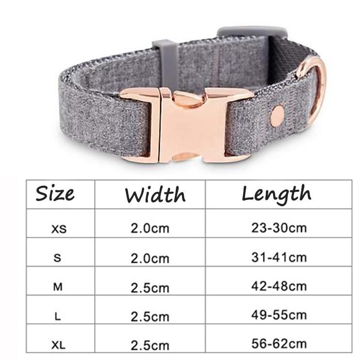 Personalized Classic Tweed Pet Dog Collar Luxury Custom Logo Soft Comfortable Velvet Dog Collar Adjustable Pet Collars