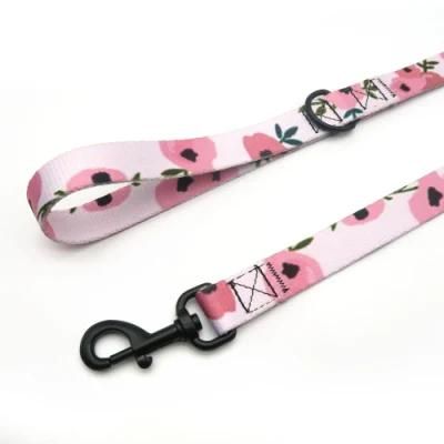 Hot Sale Premium Pet Accessories Printed No Fade Custom Dog Leash Wholesale